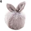 Cute Faux Fur Rabbit Ear Soft Pom Pom Ball Key Ring Chain Keychain Bag Decor