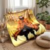 Naruto Uzumaki Printed Flannel Blanket Skin Friendly Warm Decorative Throw for Indoor Couch Bed Daily Use