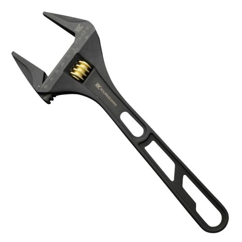 Fujiya Light Monkey, Non-serrated, Black and Gold, Total Length 303mm, Maximum Opening 53mm, FTA-53-BG