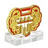 YISHUI Feng Shui Lock Wealth Luck Plaque with Protection Lucky Home Stand, Padlock, Amulet, Charm, Item, Decor, 7.5x5cm
