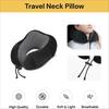 Подушка для шеи дорожная U-образная из пены с памятью, подушка для поддержки шеи для самолета, автомобиля, офиса, регулируемый ремешок и моющаяся наволочка