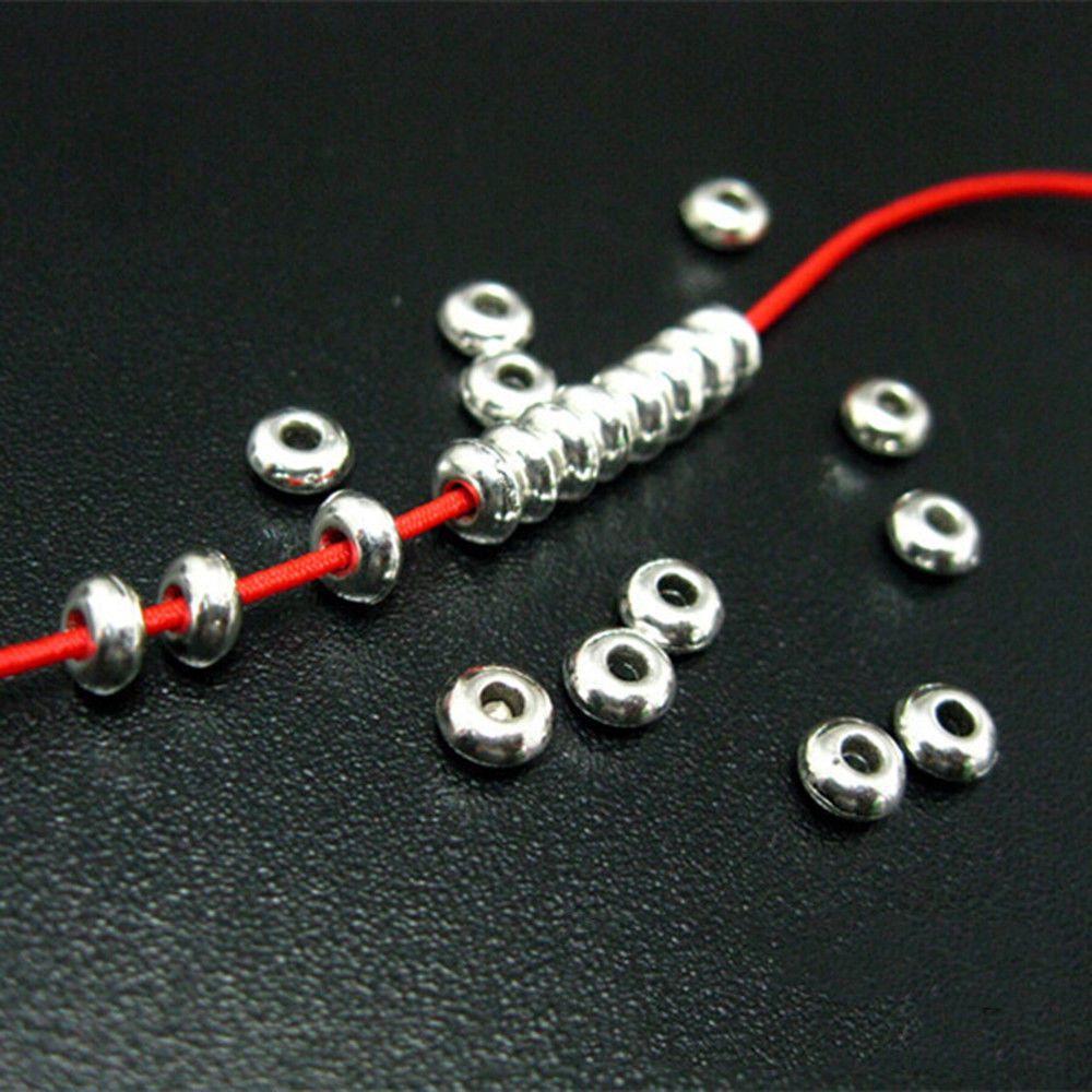 100 шт./компл. Оптовая продажа серебряных изделий для изготовления браслетов, компонентов, проставочных бусин, инструментов для самостоятельного изготовления ювелирных изделий