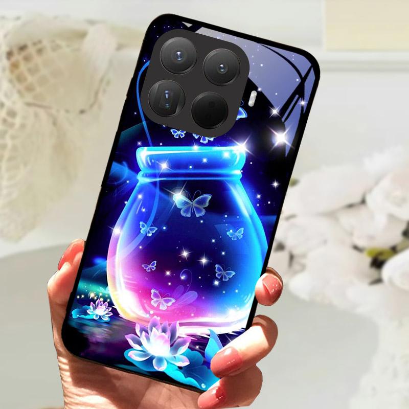 Чехол для Xiaomi 15T Pro Модный Закаленное Стекло Задняя Крышка Телефона Для Xiaomi 15TPro 15 T Xiaomi15T Защитный Чехол Fundas Coque