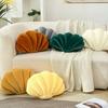 Shell-Shaped Stuffed Pillow Cushion Super Soft Wear Resistant Vibrant Color Seashell Bed Sofa Cushion Home Decoration