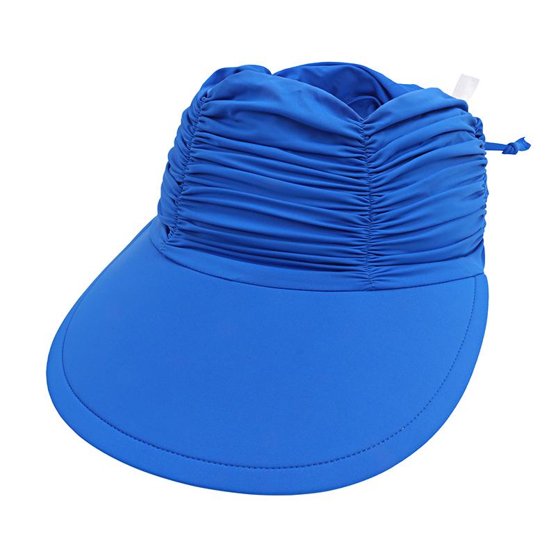 Женская летняя шляпа от солнца с широкими полями, защита от ультрафиолета, хвост, кепка с пустым верхом, плиссированный козырек на открытом воздухе