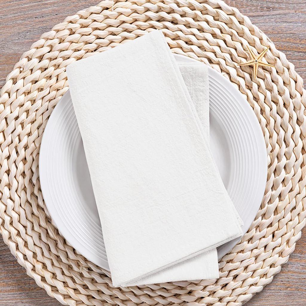 100% Cotton Linen Folded Flower Napkin for Kitchen, Hotel, and Western Restaurant Décor