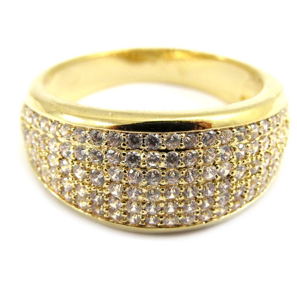 White 'Sissi' Gold Plated Ring