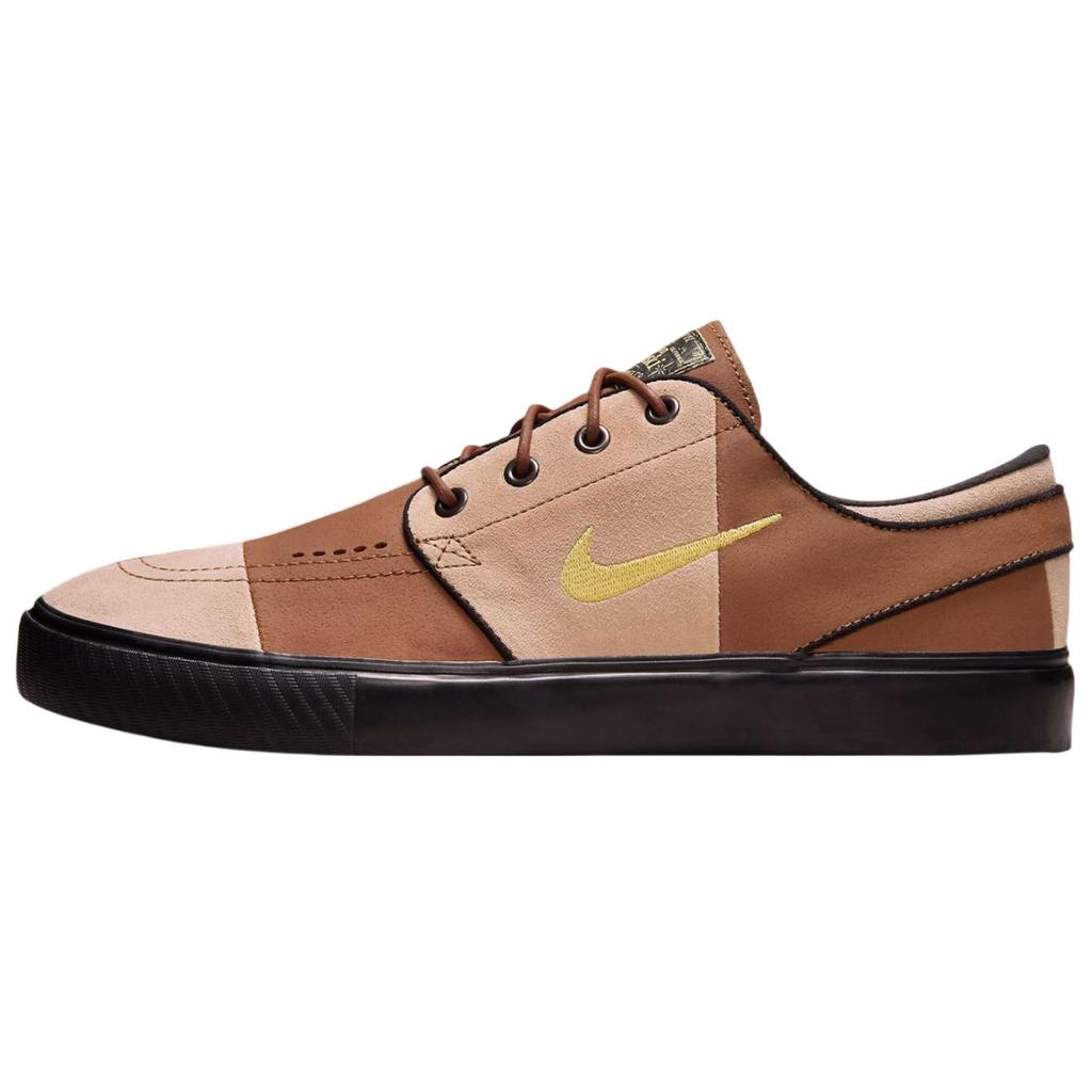 Nike SB Janoski Anti Slip Wear Resistant Low Top Skateboard Shoes Unisex Tan Skateboard Shoes HQ1629-200