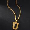 26 Букв Позолоченная Подвеска Ожерелье Аксессуары Ожерелье с Инициалом для Женщин Изящная Золотая Подвеска с Буквами от A до Z