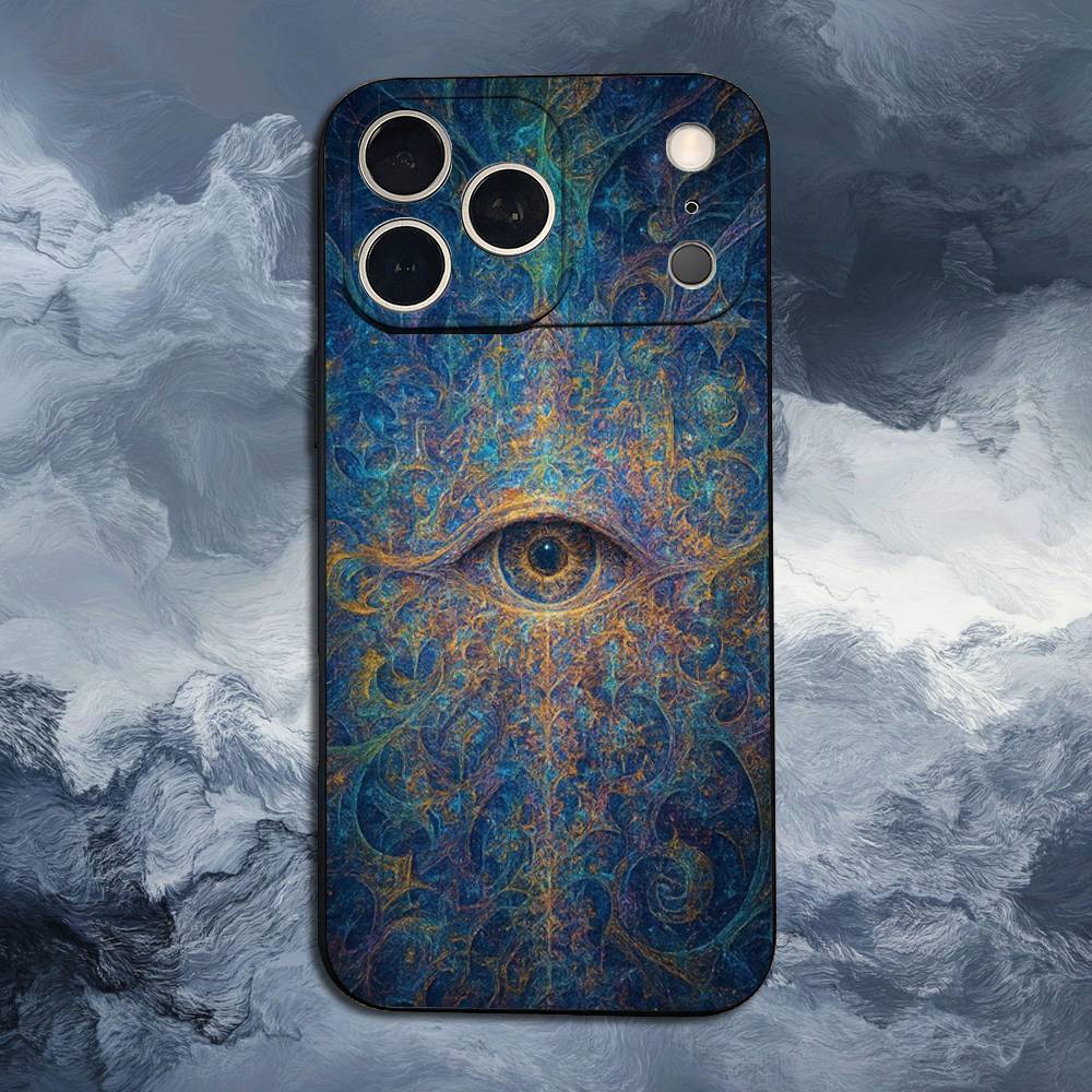 Illuminati Art Eye Occult Case For iPhone 15,17,16,12,14,13,11,Plus,Pro Max,XS,X,Mini,8,7,XR,SE,Soft Silicone Black