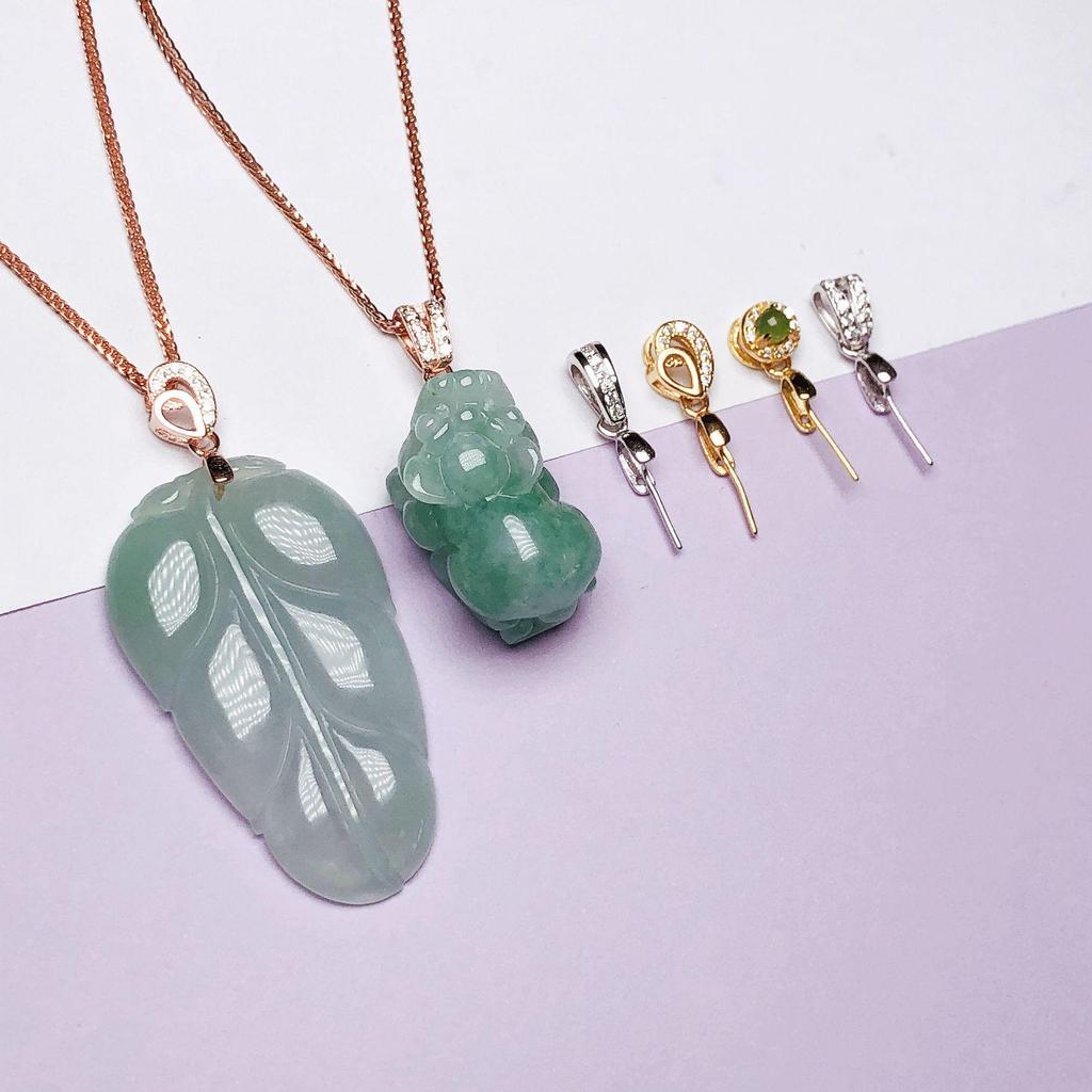 Пряжка из стерлингового серебра S925 для ожерелья Jade Buddha/Guanyin Pixiu