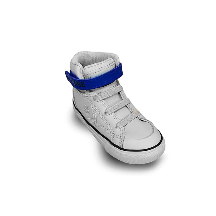 Converse Pro Blaze Strap Повседневные высокие детские кеды для скейтбординга Детские кроссовки Серо-синие 772124C