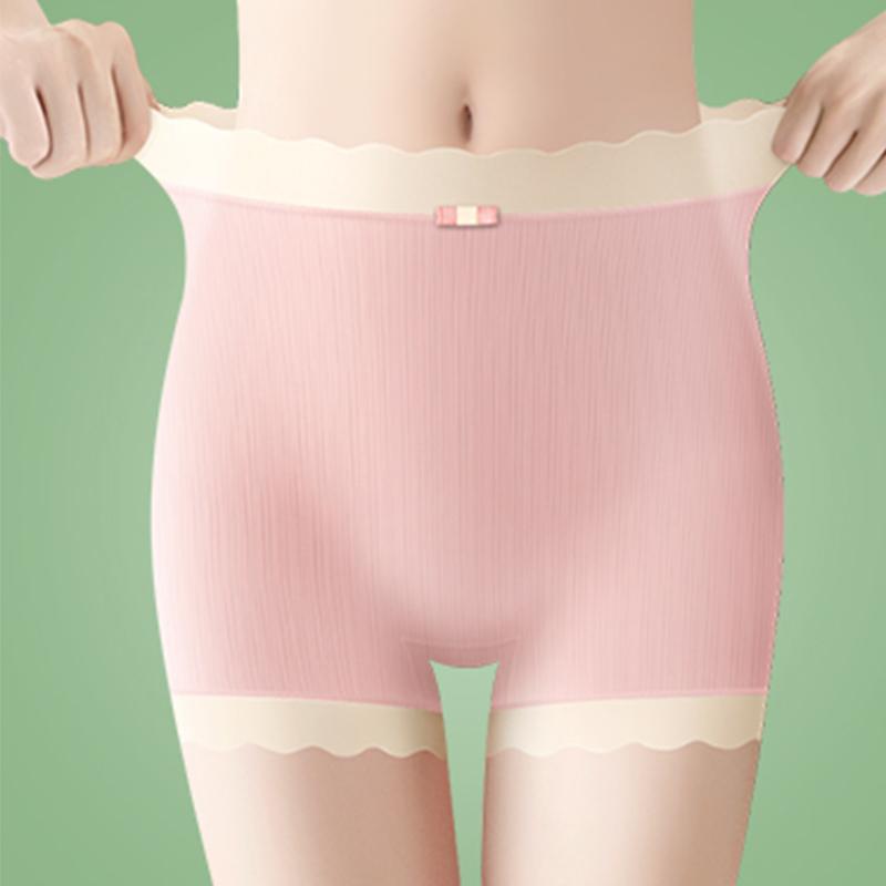 Flarixa Mid Waist Seamless Shorts Plus Size Women's Summer Panties Thin Modal Cotton Antibacterial Shorts Under Dress