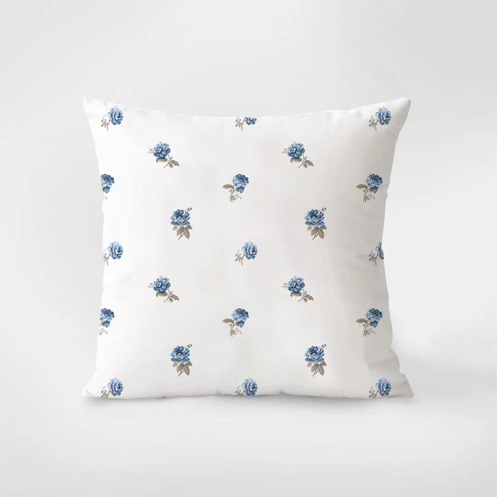 Синяя винтажная цветочная наволочка, украшение для общежития, офиса, гостиной, дивана, дома, 40x40см 50x50 45x45