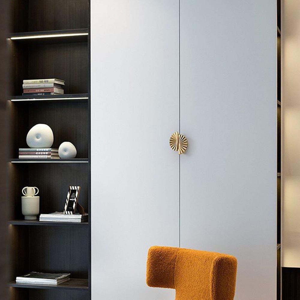 Полукруглая ручка в скандинавском стиле, веерообразные ручки для комода, ручки для дверцы шкафа, домашний декор