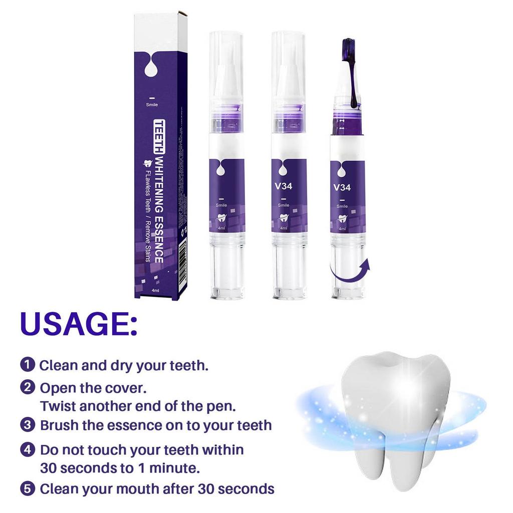 Ручка для отбеливания зубов обладает отбеливающим эффектом, эффективна при глубоких пятнах и быстро очищает зубы 4 мл