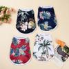 Hawaiian Beach Style Pet T-shirt For Small Medium Dogs Cats Summer Breathable Puppy Vest Clothes French Bulldog Yorkshire Coat