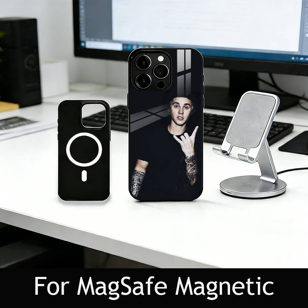 S-Singer Beliebers Phone Case For iPhone17,16,15,14,13,12,11 Plus,Pro Magnetic with Magsafe Wireless Charging