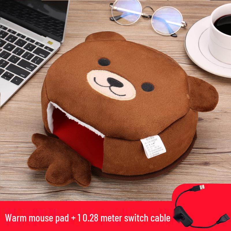 USB Нагреваемый коврик для мыши с поддержкой запястья - Флисовые перчатки-грелки для рук для мужчин