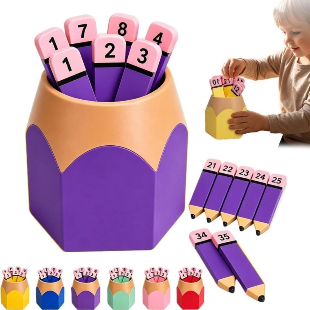 Montessori Math Sorting Board Reusable Counting Set Desk Tidy Container Counting Board Educational