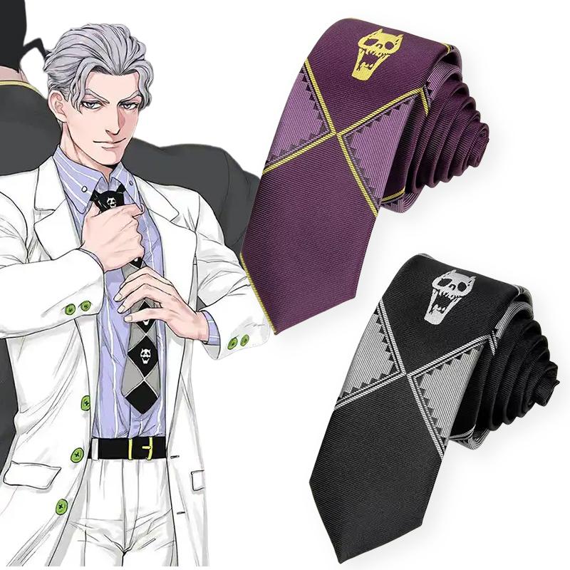 Аниме JoJo's Bizarre Adventure Кира Йошикаге Косплей Галстук-бабочка Унисекс Череп Небесная Дверь Косплей Костюм Реквизит