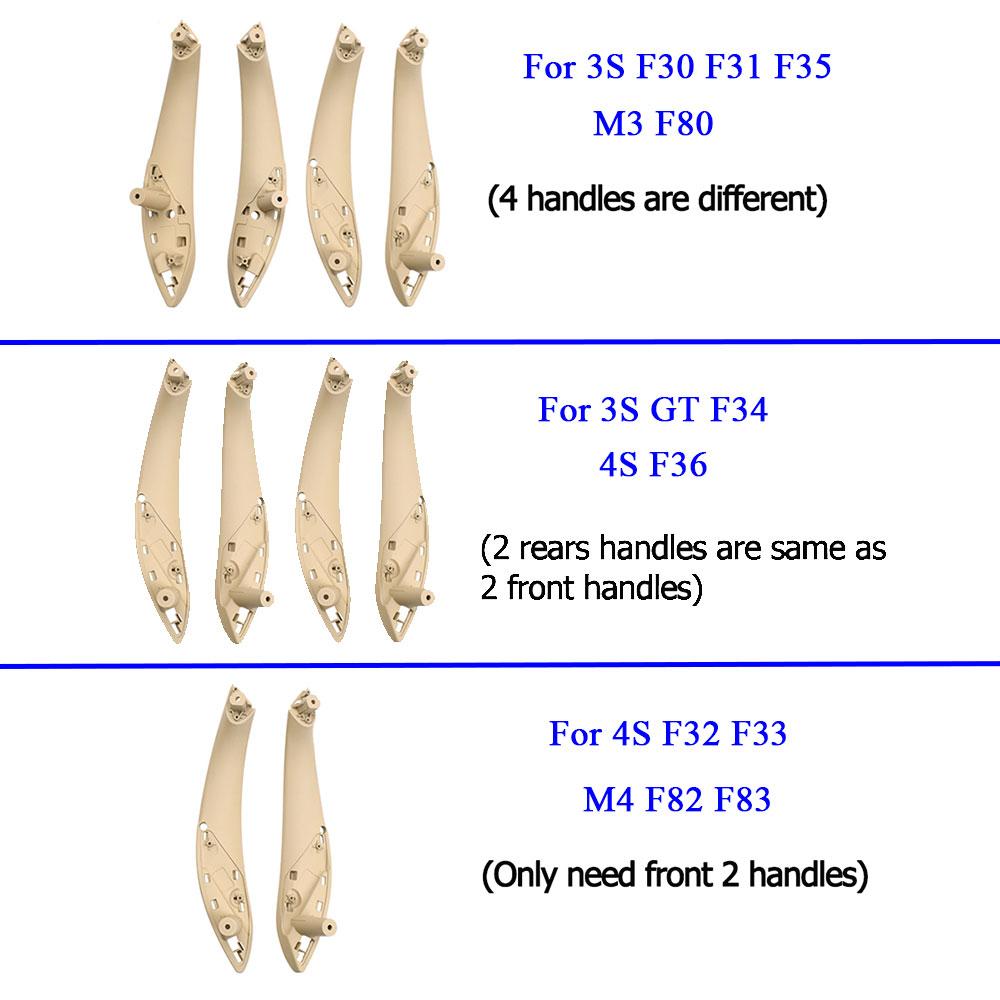 Автомобильные аксессуары, внутренняя дверь, черный, бежевый, левый и правый, сменная накладка на ручке для BMW M3 M4 F30 F34 F36 F32 F33
