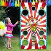 Carnival Clown Toss Game Banner with Bean Bags for Kids and Adults In Carnival Party Activities