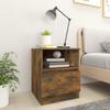 VidaXL Bedside Table Smoked Oak 40x40x50 Cm Engineered Wood 815816