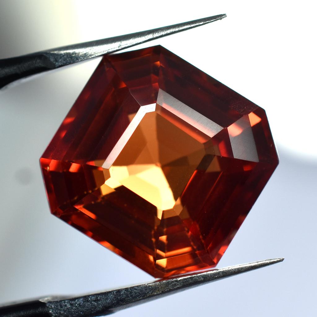 Excellent Orange Sapphire Square Cut 10.50 Ct Natural Gemstones CERTIFIED