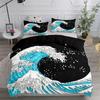 Traditional Great Wave Duvet Cover Set King Queen Double Full Twin Single Size Bed Linen Set