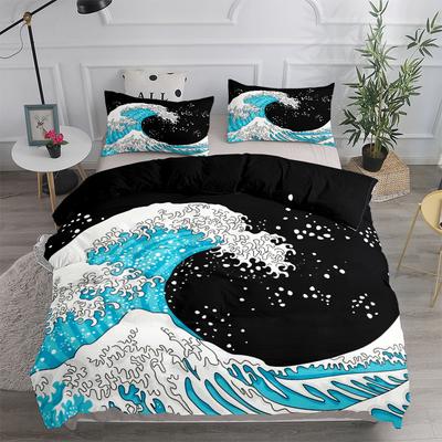 Традиционный комплект постельного белья Great Wave с пододеяльником King Queen Double Full Twin Single Size