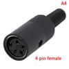 DIN Plug Socket Connector 3/4/5/6/7/8 PIN Male/Female Chassis Cable Mount