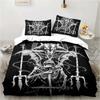 Satanic Satan Devil Bedding Set Boys Girls Twin Queen Size Duvet Cover Pillowcase Bed Kids Adult Fashion Home Textile