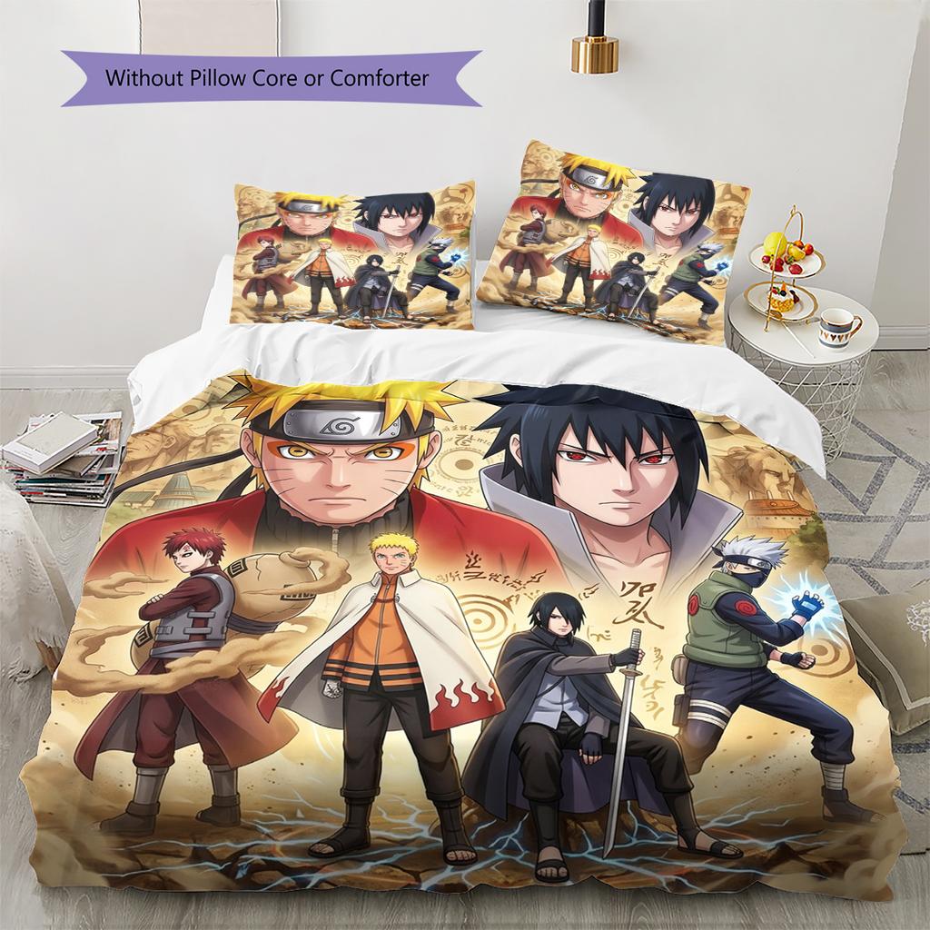 Naruto Cartoon Comfortable Duvet Cover - Soft, Kids Bedding Gift,& Multiple Sizes Available -HE11