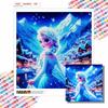 5D DIY Diamond Painting Decorative Princess Elsa Looks Back Full Round Drill Scenery Diamond Embroidery Cross Stitch Kits Home Decor Gift