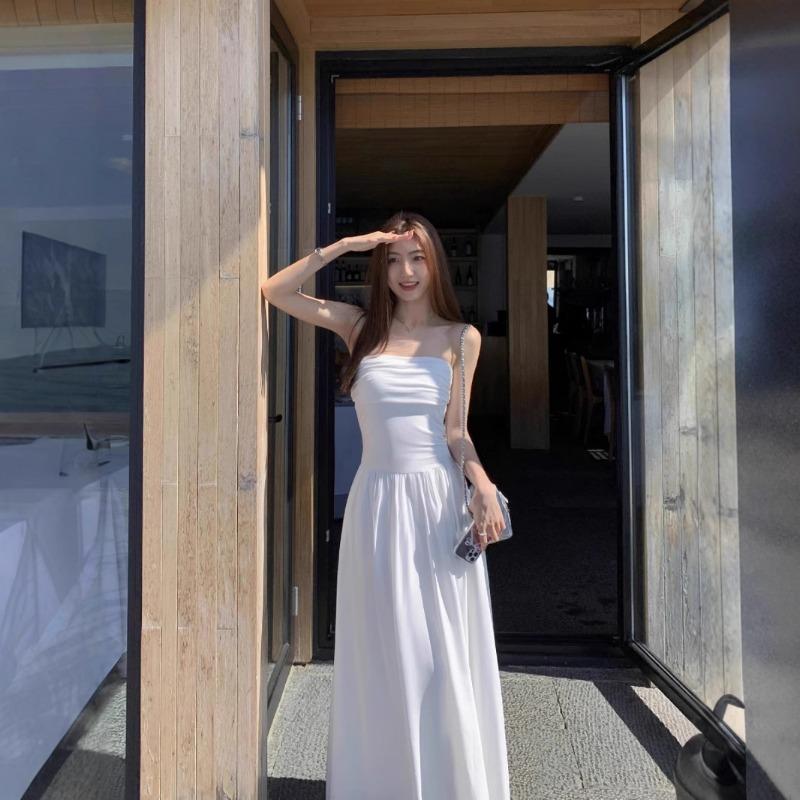 Women's Spice Girl One-shoulder Dress Summer Temperament French Gentle Wind Show Skinny Man Wrap Dress