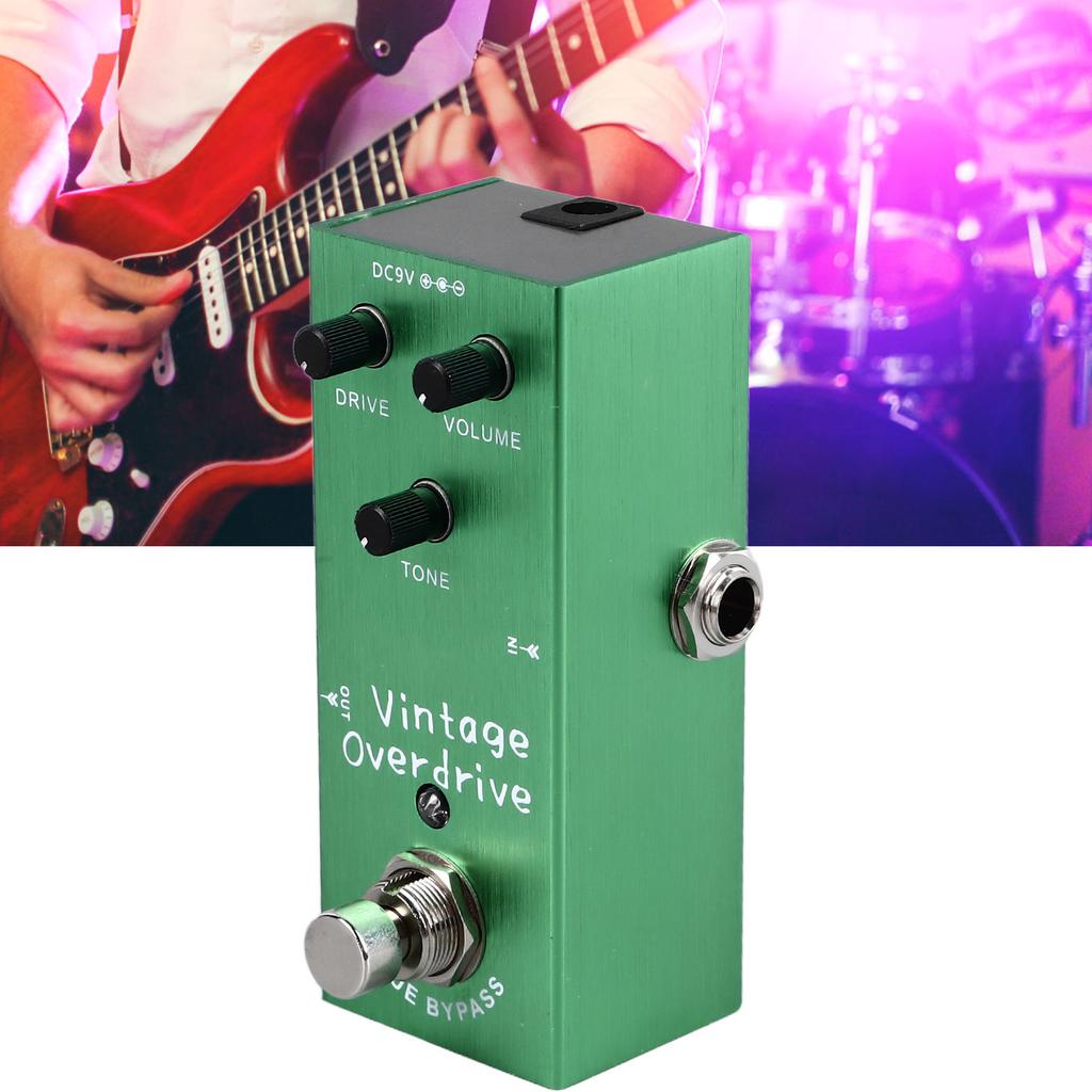 Guitar Effect Pedal Vintage Overdrive True Bypass Portable Instrument Accessory