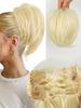 Synthetic Short Messy Curly Hair Bun Extension Easy Stretch Hair Double Combs Clip In Ponytail With Elastic Band Extension Ponytail Hairpieces
