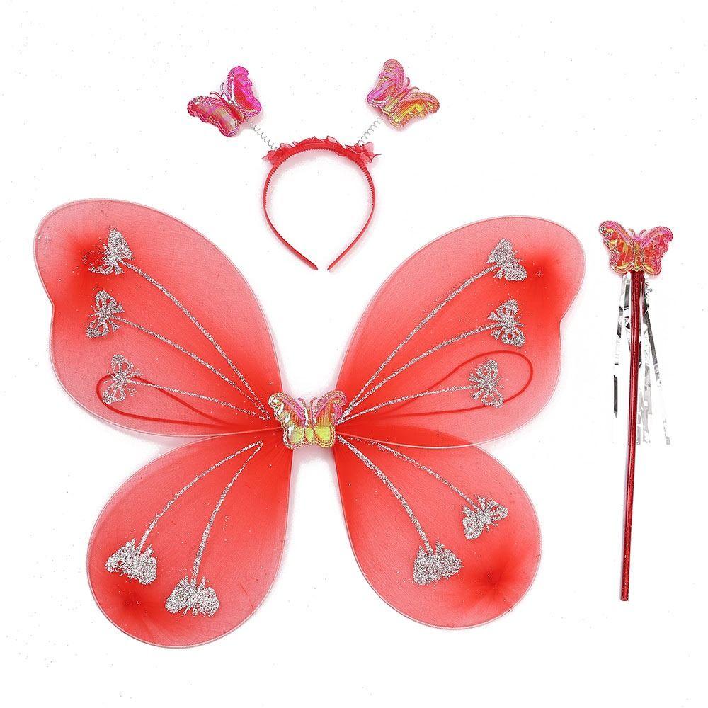Dressing Up Kids Butterfly Headband Wings Party Props Glitter Butterfly DIY Fairy Wing Girls