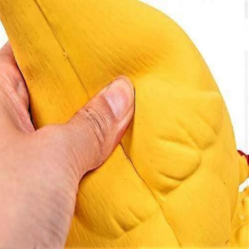 Style Rubber Chicken Squeak Dog Toy for Small, Medium or Large Pet Breeds, Play, Reduce Separation Anxiety, Yellow