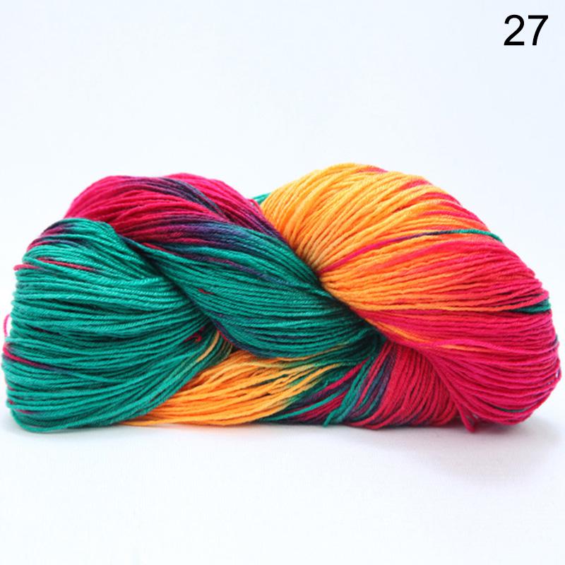 1Roll DIY Yarn Multicolor Knitting Wool Hand Crocheted Cotton Wool Yarn Baby Scarf Soft Warm