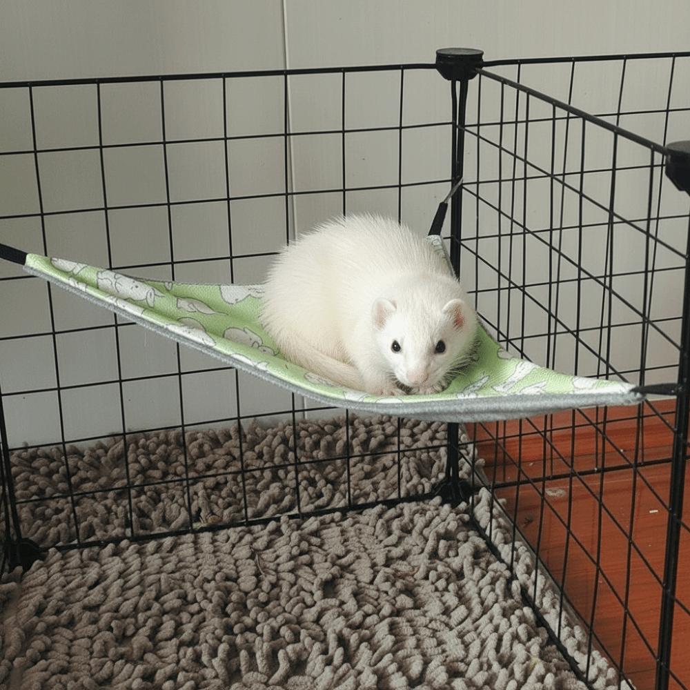 Ice Silk Cooling Hanging Bed Skin-Friendly Guinea Pig Nest Pet Hammock Nest Cage Accessory