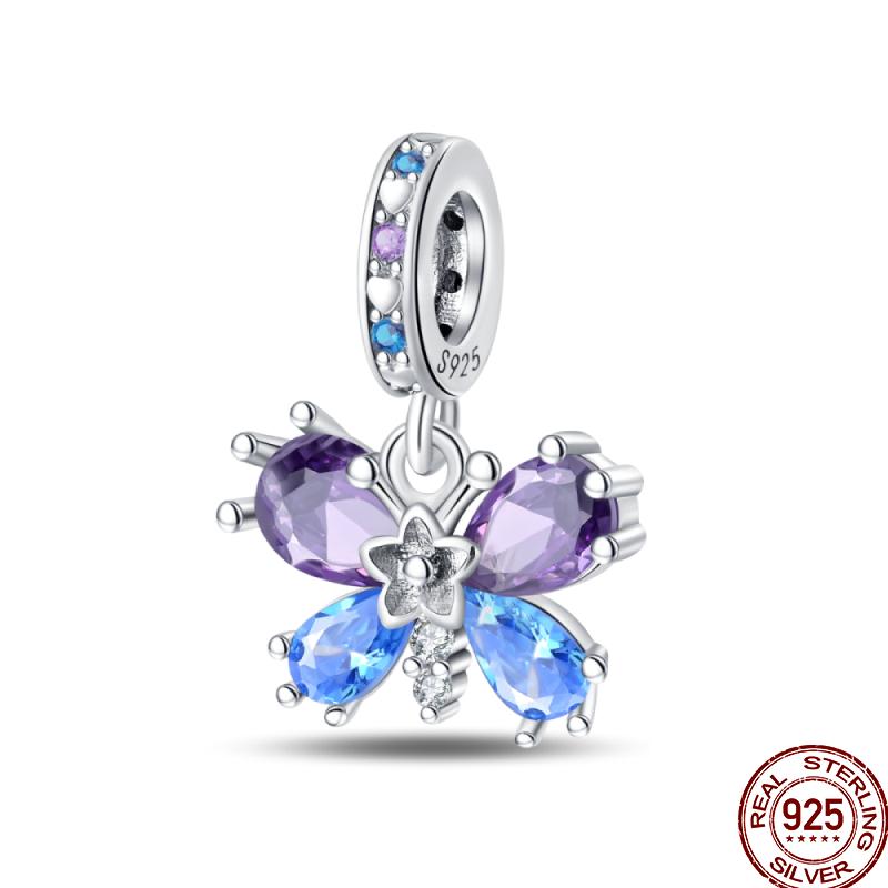 Медные пружинные бусины-подвески серии «Насекомые-бабочки», подарок, подходят для оригинального браслета 3 мм, сделай сам, на день рождения