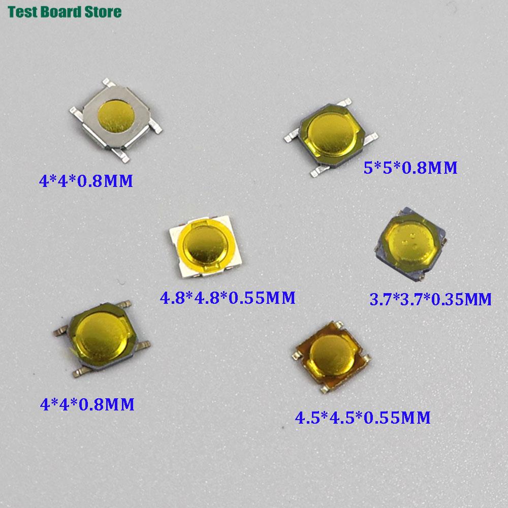 20/50/100Pcs Waterproof Membrane Button Switch 4.8*4.8*0.55 SMD 4P 5*5*0.8 3.7*3.7*0.35 4.5*4.5*0.55 4*4*0.8 Patch Touch Switch