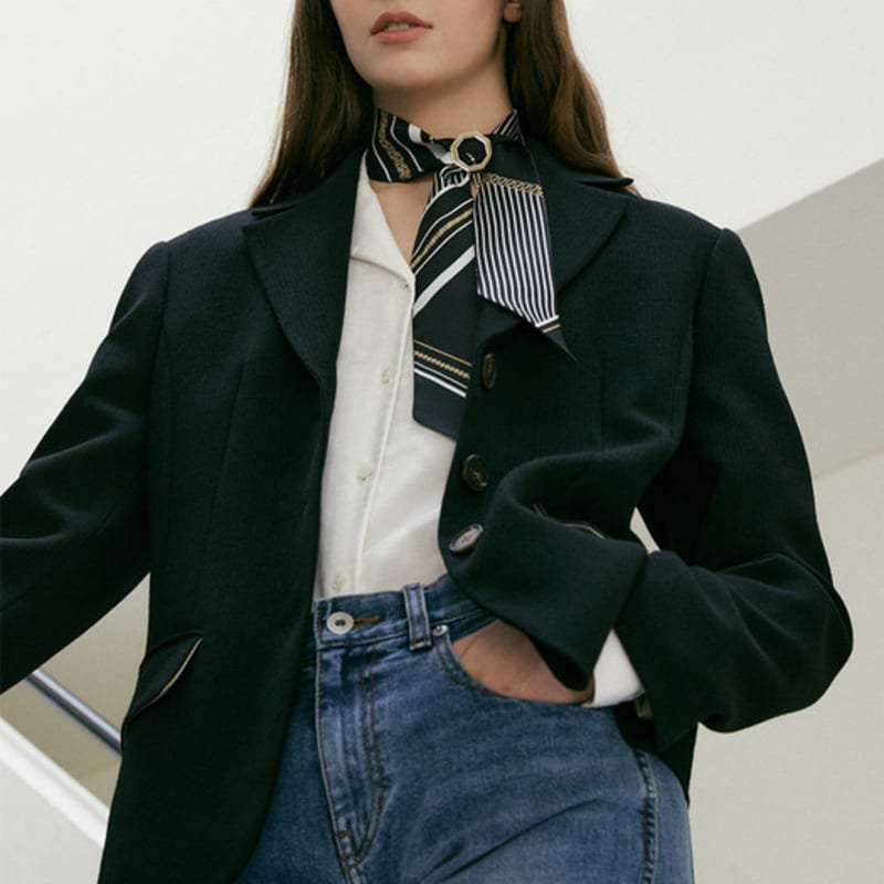 Святой Люкс Твилли Короткий Шарф Вейн Черный SL21FSTVNBK