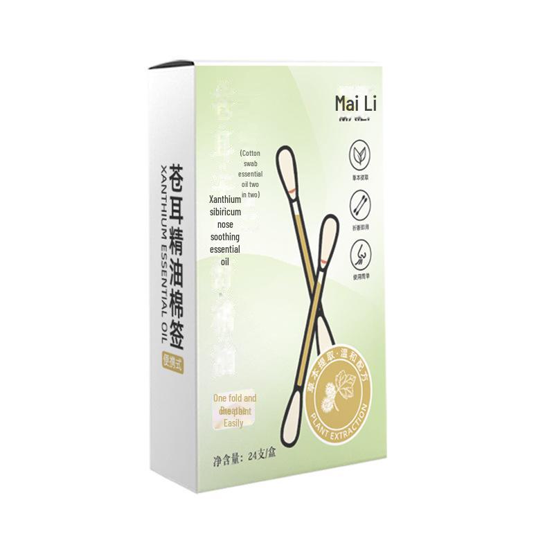 Индивидуально упакованные ватные тампоны с эфирным маслом дурнишника сибирского – травяной освежающий уход за носом, 5 шт. в упаковке.