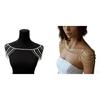 Блестящая Цепочка на Плечо Body Jewelry с Многослойными Кисточками и Стразами Дизайн Для Свадебного Празднования Вечеринки Наряжаться