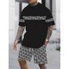 Summer  Men's Suit 3D Printed Men's Short Sleeves and Shorts Set Summer Casual Daily Men's T-shirt Outdoor Casual Fashio