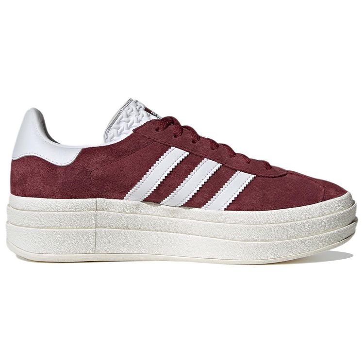 adidas Gazelle Bold Shadow Red White женские кроссовки Cloud-White Core-White HQ6892