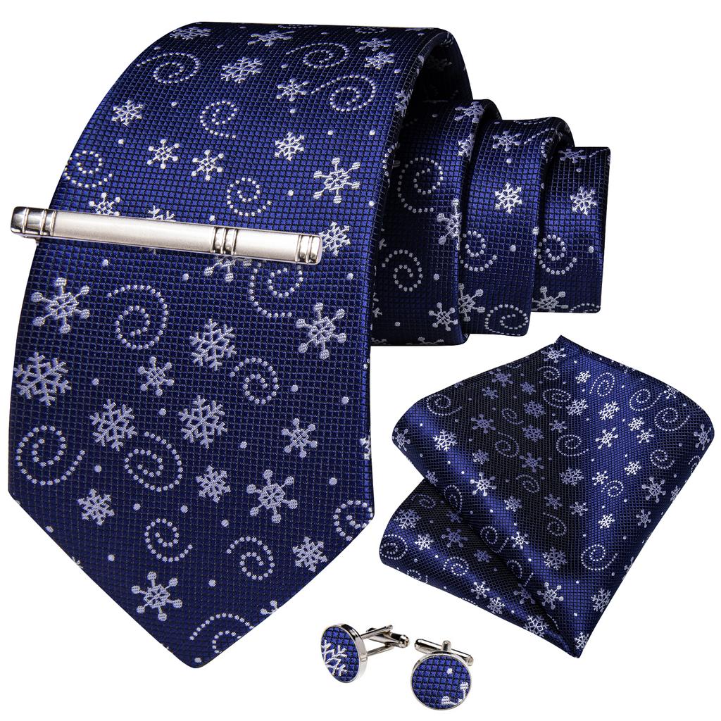Men's Tie Silk Paisley Classic Wedding Necktie and Pocket Square Cufflinks Set